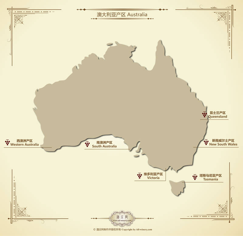 澳大利亚产区地图
