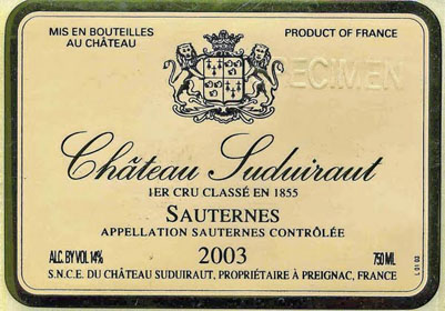 Chateau Suduiraut 绪帝罗庄正牌