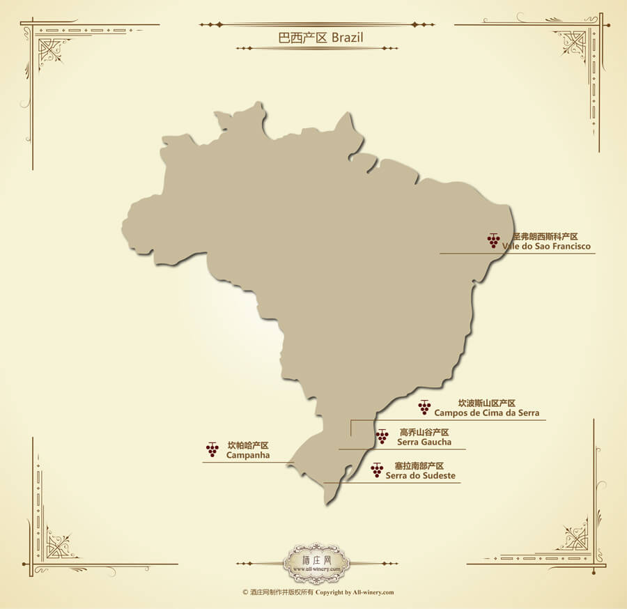 巴西产区地图