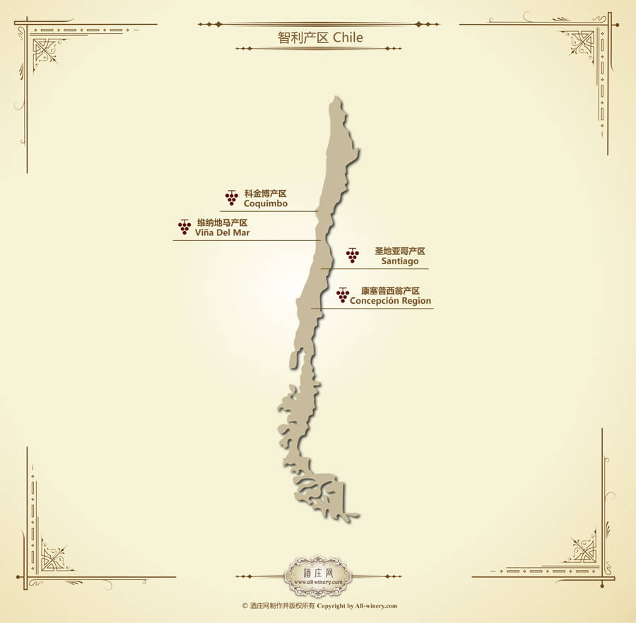 智利产区地图