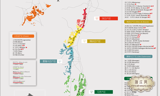 勃艮第产区图