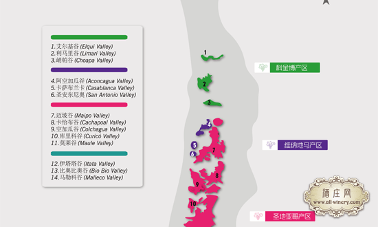 智利产区图